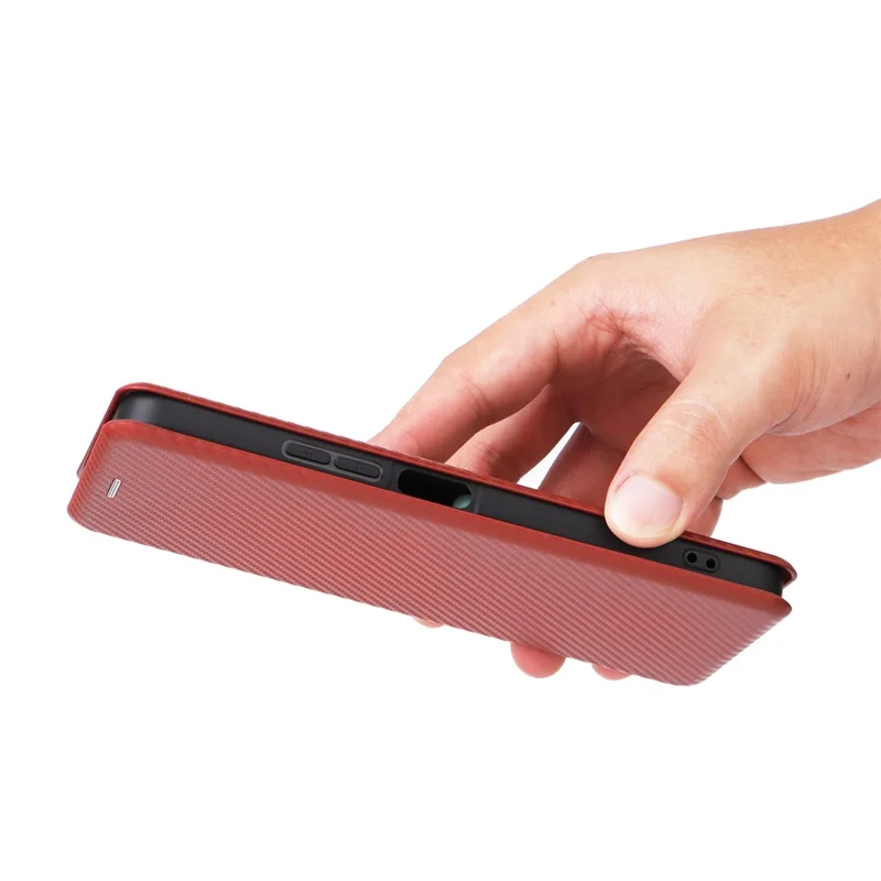 For Xiaomi Redmi 12 4G / 5G (Global) / Note 12R 5G / Poco M6 Pro 5G Case Card Holder Leather Cover - Brown