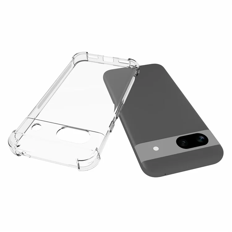 For Google Pixel 8a Case Flexible TPU Anti-scratch Transparent Cell Phone Cover