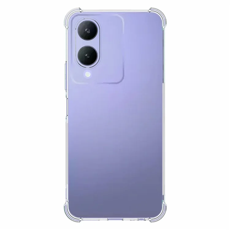 Pour le vivo Y17s 4G Case Flexible TPU Anti-slip Anti-drop Transparent Phone Back Cover