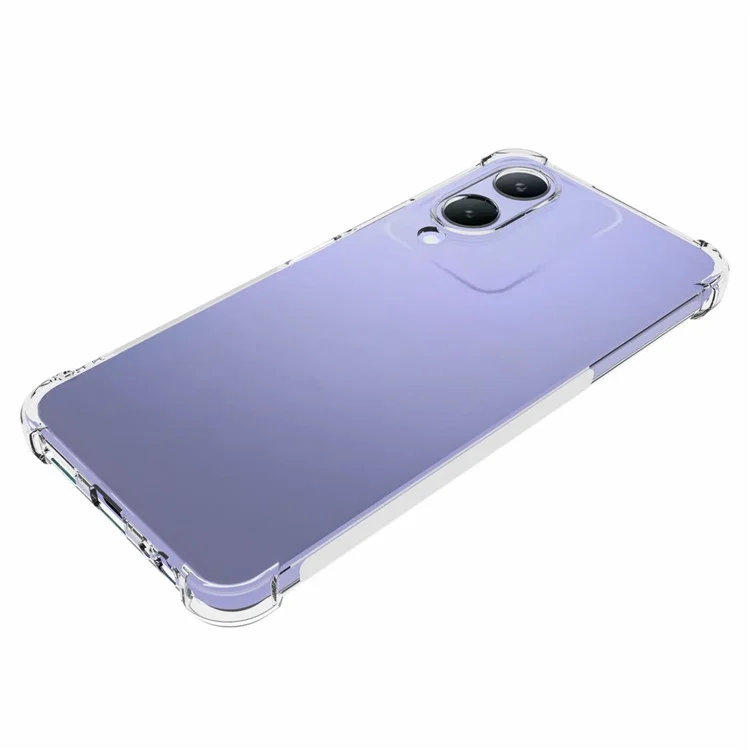 Pour le vivo Y17s 4G Case Flexible TPU Anti-slip Anti-drop Transparent Phone Back Cover