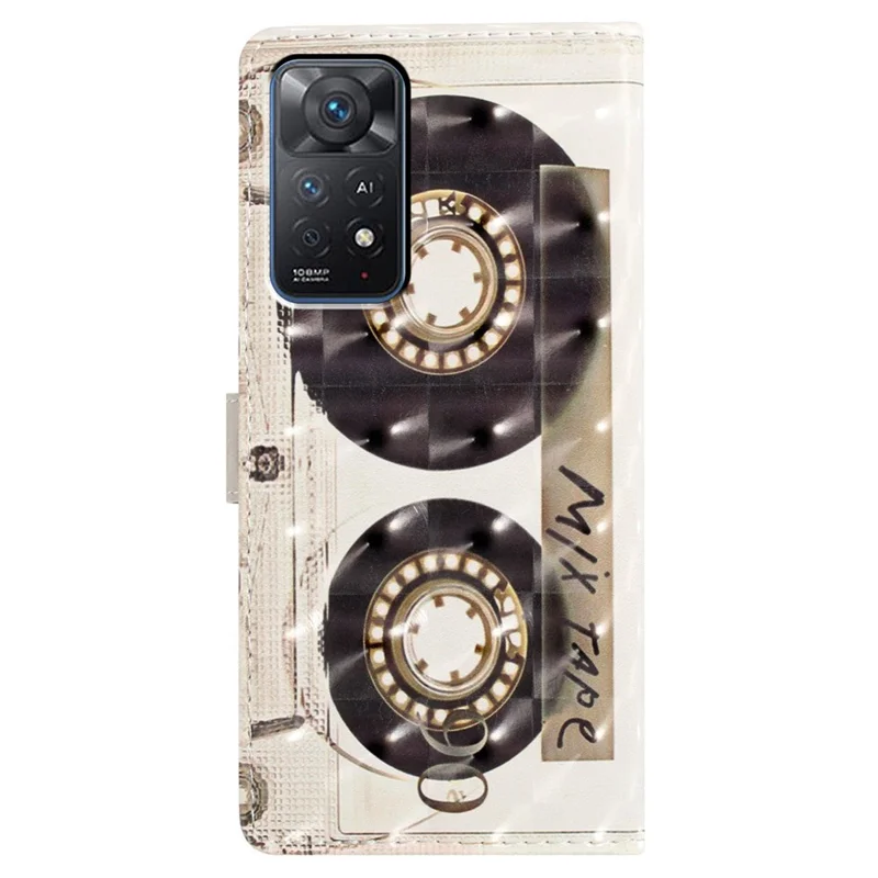 Phone Cover for Xiaomi Redmi Note 11 Pro 4G (Mediatek) / Note 11 Pro 5G (Qualcomm) / Note 12 Pro 4G Case with Wallet Stand - Tape