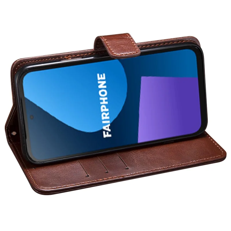 IDEWEI For Fairphone 5 Case Stand Wallet Phone Leather Cover - Sky Blue