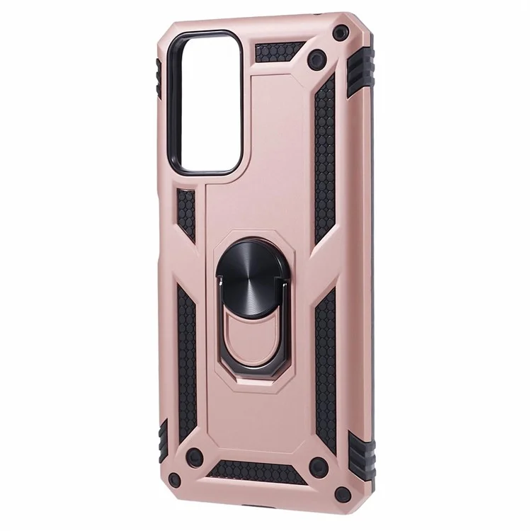 For Xiaomi Redmi Note 12S 4G Case Ring Kickstand TPU+PC Phone Cover - Rose Gold