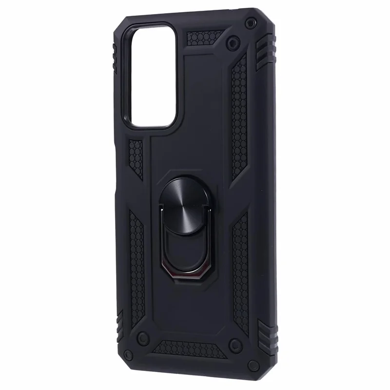 For Xiaomi Redmi Note 12S 4G Case Ring Kickstand TPU+PC Phone Cover - Black