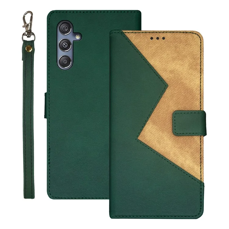 IDEWEI Pour Samsung Galaxy M34 5G / F34 5G Étui Support Housse de téléphone avec Fentes pour Cartes - Vert