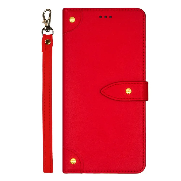 IDEWEI Pour Realme C53 (Global) / C53 (Inde) / C51 Étui de protection en cuir avec fentes pour cartes à l'épreuve des chutes - Rouge