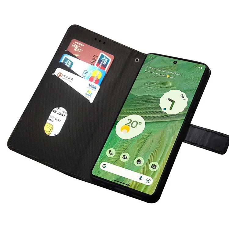 IDEWEI Dustproof Phone Cover for Google Pixel 8 Pro Case Card Slots PU Leather Stand Phone Shell - Green
