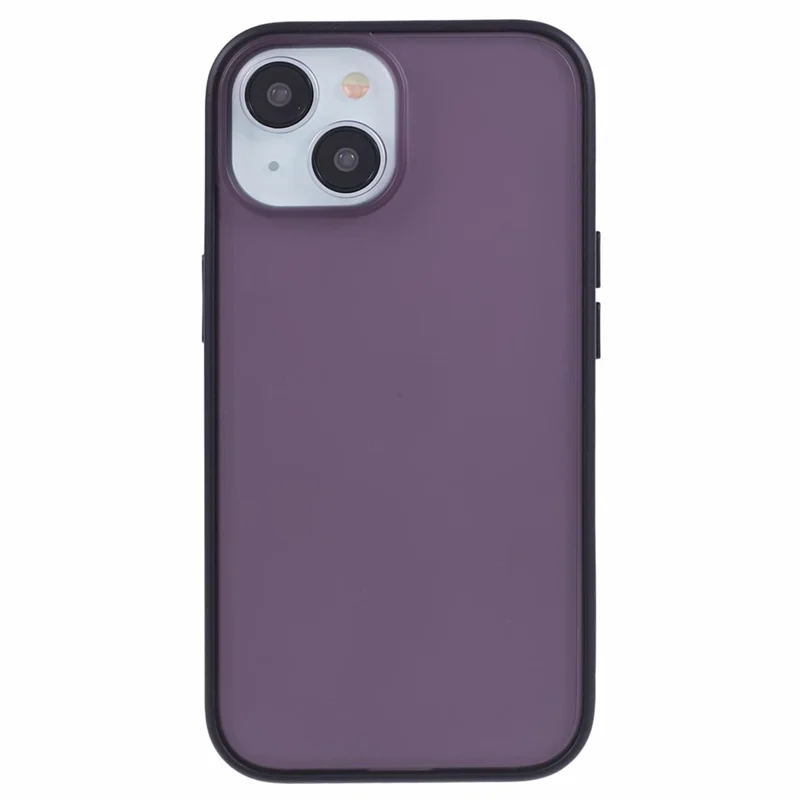 Matte TPU + PC Case for iPhone 14 Case Anti-Fingerprint Protective Phone Cover - Purple