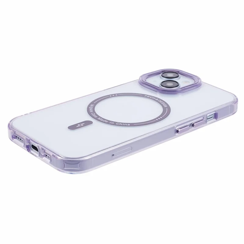 Für iPhone 13 6.1 Zoll Klarsichtschale Kompatibel mit MagSafe TPU+PC Slim Phone Cover - Lila