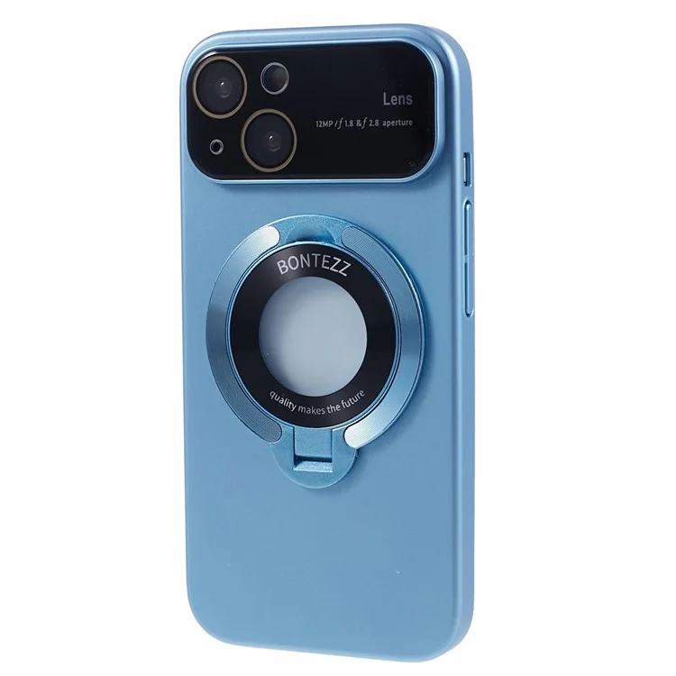 VOERO Kickstand Cover for iPhone 14 Case Anti-Drop Hard PC Phone Case Compatible with MagSafe - Blue
