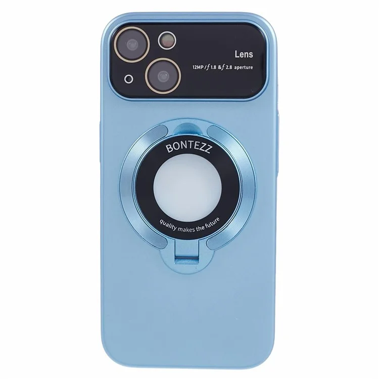 VOERO Kickstand Cover for iPhone 14 Case Anti-Drop Hard PC Phone Case Compatible with MagSafe - Blue