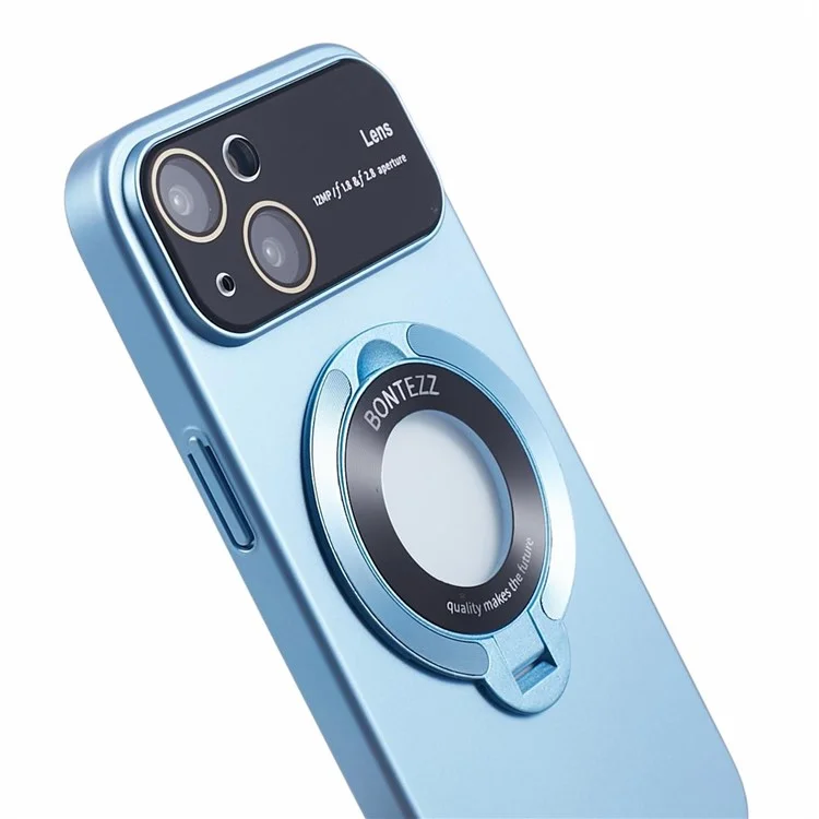 VOERO Kickstand Cover for iPhone 14 Case Anti-Drop Hard PC Phone Case Compatible with MagSafe - Blue