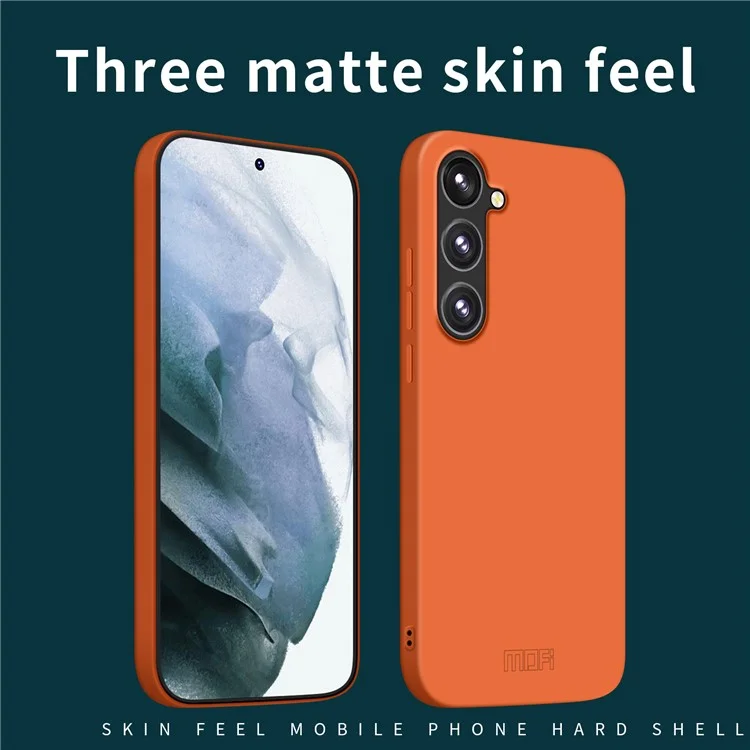 MOFI JK Qin Série Pour Samsung Galaxy S23 FE Étui Acrylique+TPU Housse de Protection Arrière - Orange
