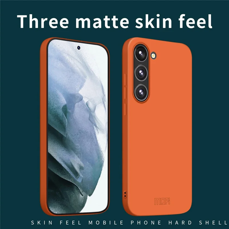 MOFI JK Qin Series For Samsung Galaxy S23 Case Matte Skin-touch Phone Cover - Orange