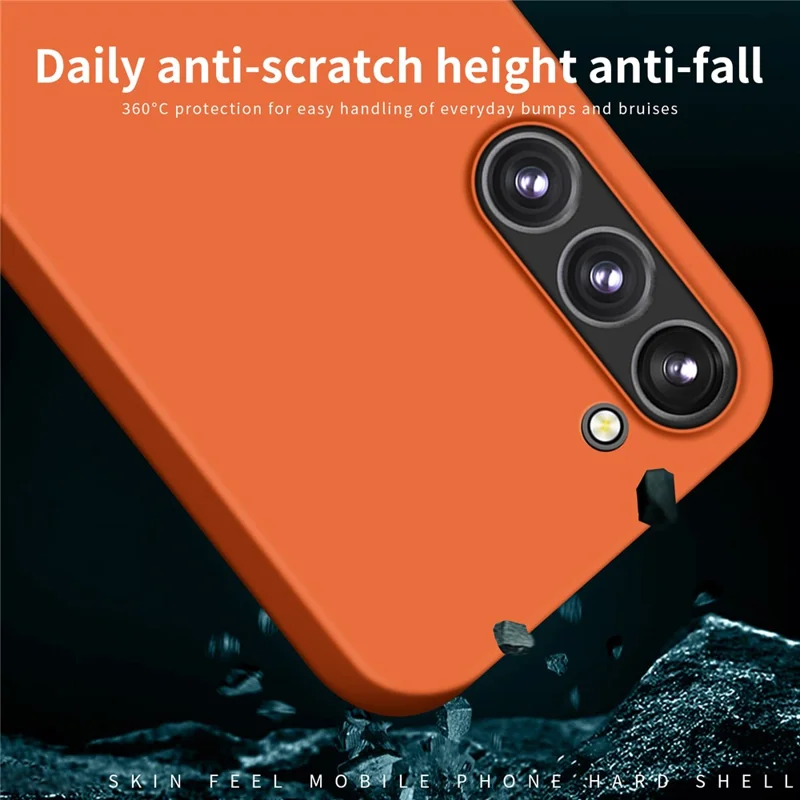 MOFI JK Qin Series For Samsung Galaxy S23 Case Matte Skin-touch Phone Cover - Orange