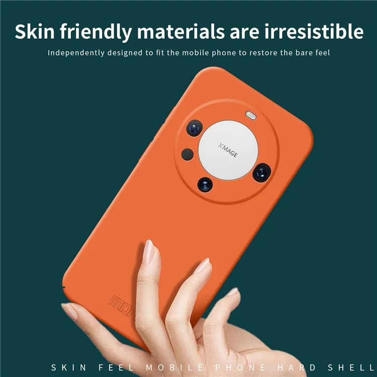 MOFI JK Qin Series For Huawei Mate 60 Phone Case Acrylic+TPU Matte Cover - Orange