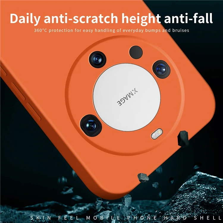 Étui de téléphone pour MOFI JK Qin Series pour Huawei Mate 60 - Orange Acrylique+TPU Mat