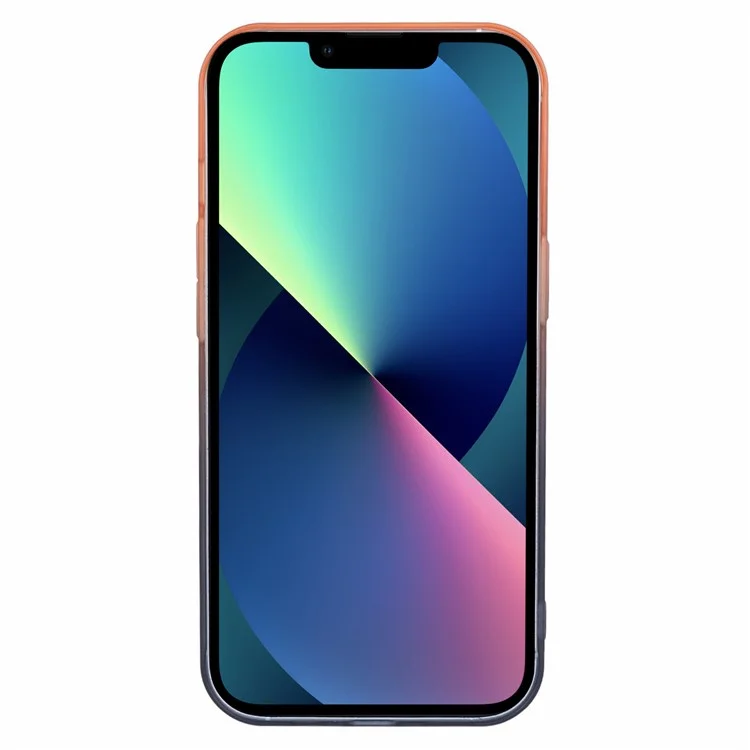 Coque VOERO pour iPhone 13 Anti-Rayures en PC avec Support - Orange / Noir