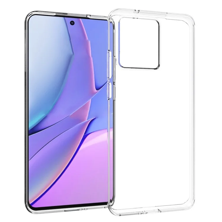Pour Motorola Edge 40 Neo 5G Coque de protection en TPU transparente (Grand trou pour l'objectif arrière)