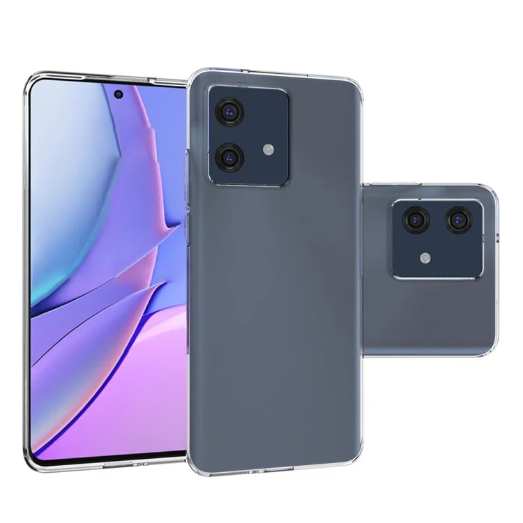 Pour Motorola Edge 40 Neo 5G Coque de protection en TPU transparente (Grand trou pour l'objectif arrière)
