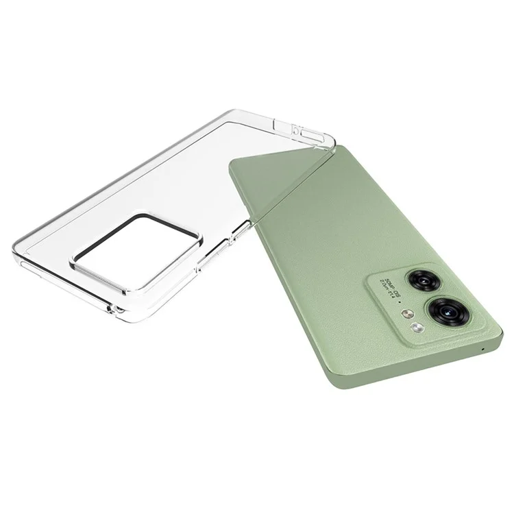 Para Motorola Edge 40 5G Case Transparente TPU Capa de Telefone (Big Rear Lens Hole)