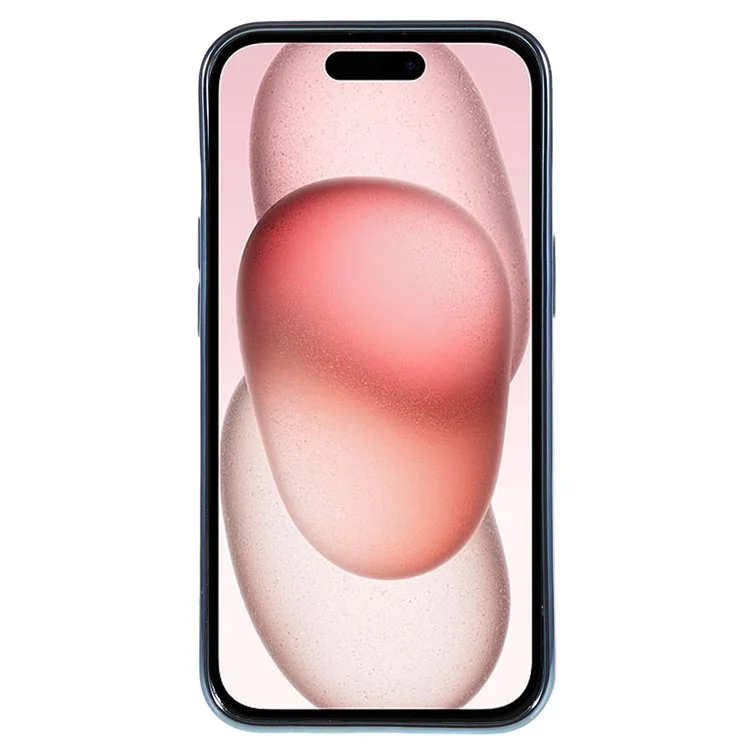 For iPhone 15 TPU Case Electroplating Wrinkled Uneven Phone Cover - Blue