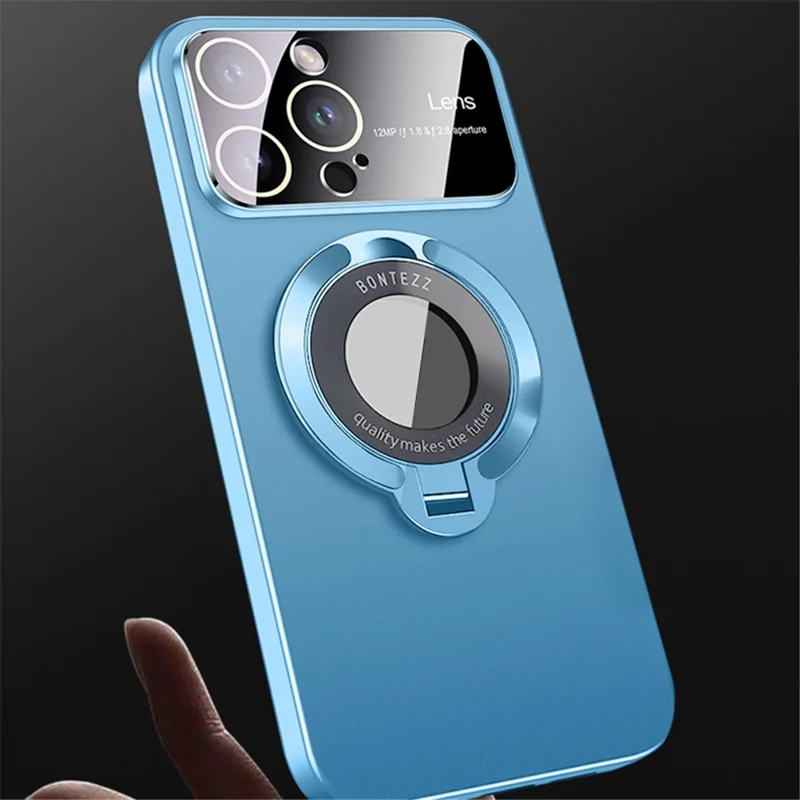 VOERO For iPhone 13 Pro Max Magnetic Case Kickstand Phone Cover with Lens Protector - Orange