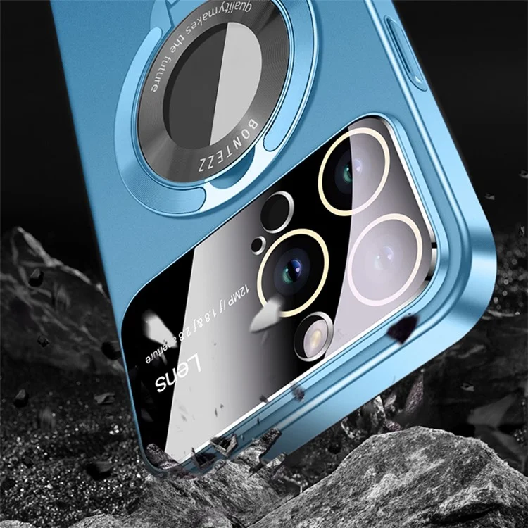 VOERO For iPhone 14 Pro Magnetic Case PC Phone Cover Compatible with MagSafe - Blue
