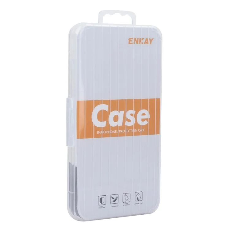 ENKAY HAT PRINCE Para el caso del iPhone 14 Pro Carcasa trasera de TPU magnética con película para lentes - Púrpura