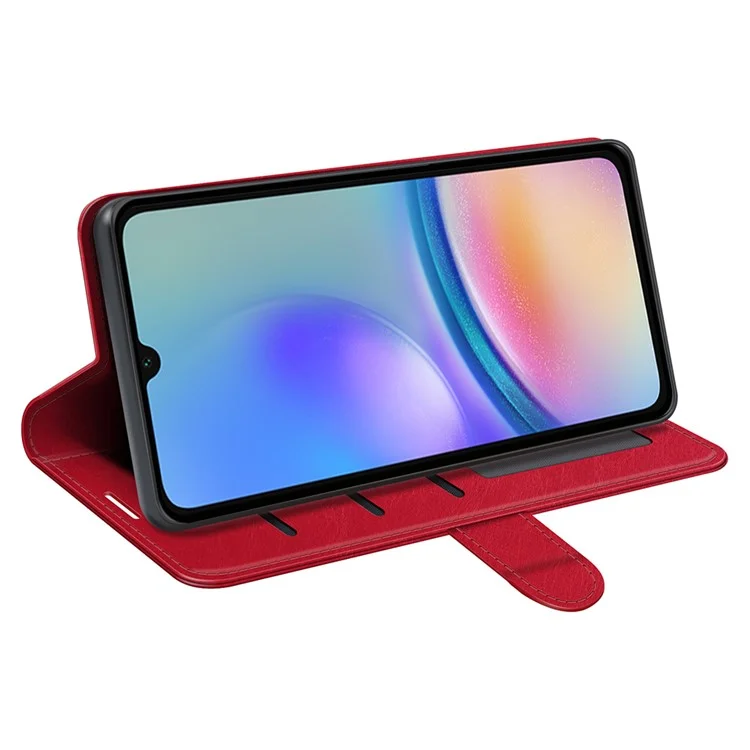 Pour Samsung Galaxy A05s 4G Case Stand Wallet Anti-fall PU Leather Phone Cover - Red