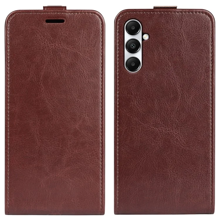 Per Samsung Galaxy A05s 4G Case Card Slot Crazy Horse Texture Leather Phone Cover - Brown