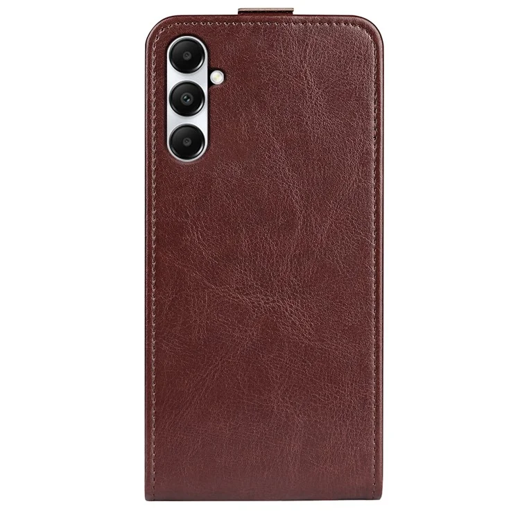 Per Samsung Galaxy A05s 4G Case Card Slot Crazy Horse Texture Leather Phone Cover - Brown