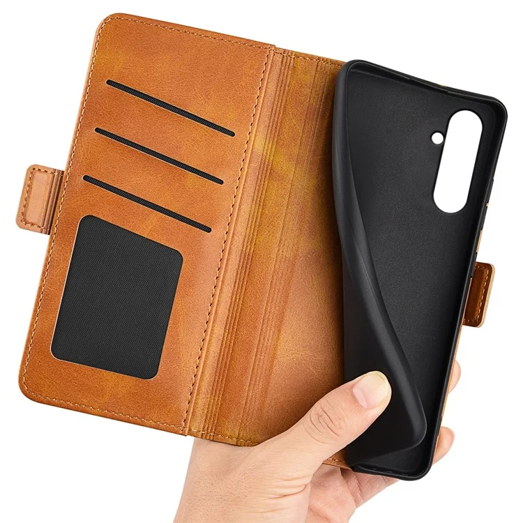 Para Samsung Galaxy A05s 4G Case Drop Protection Leather Wallet Stand Phone Cover - Amarelo