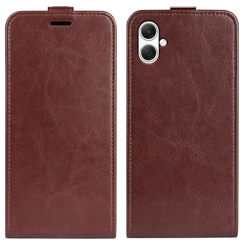 Pour étui Samsung Galaxy A05 4G Crazy Horse Texture Cellulaire Couverture en cuir avec slot carte - Marron