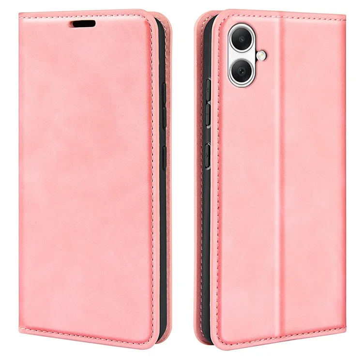 Per Samsung Galaxy A05 4G Case PU Leather Phone Wallet Skin-touch Flip Cover - Rosa
