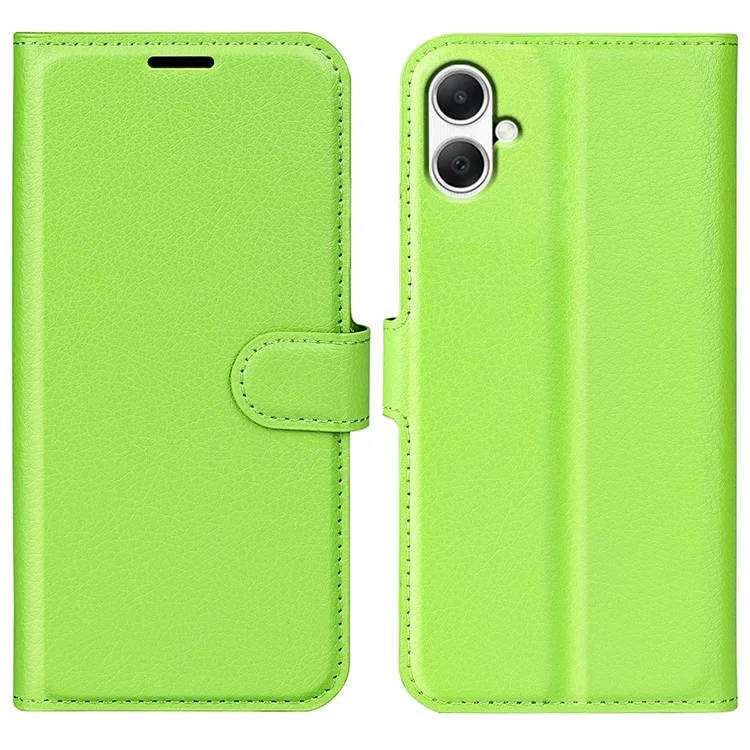 Для Samsung Galaxy A05 4G Case Litchi Texture Folding Stand Leather Phone Shell - Green