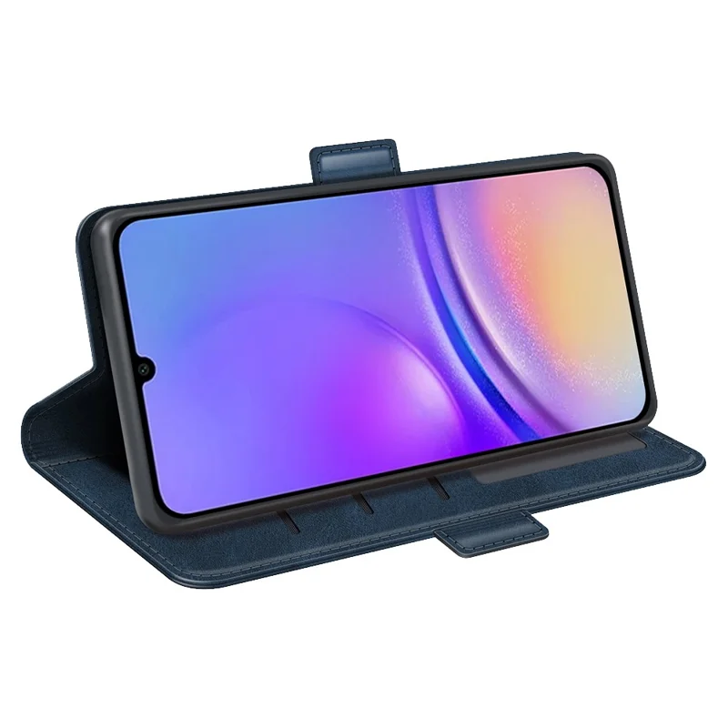 Para Samsung Galaxy A05 4G Case Scratch Resistant Leather Wallet Stand Cellphone Cover - Azul