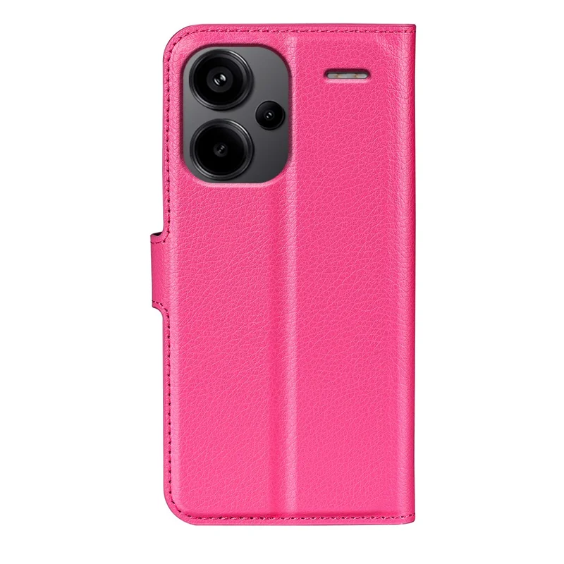 For Xiaomi Redmi Note 13 Pro+ 5G Case Litchi Texture Wallet Stand Leather Phone Shell - Rose