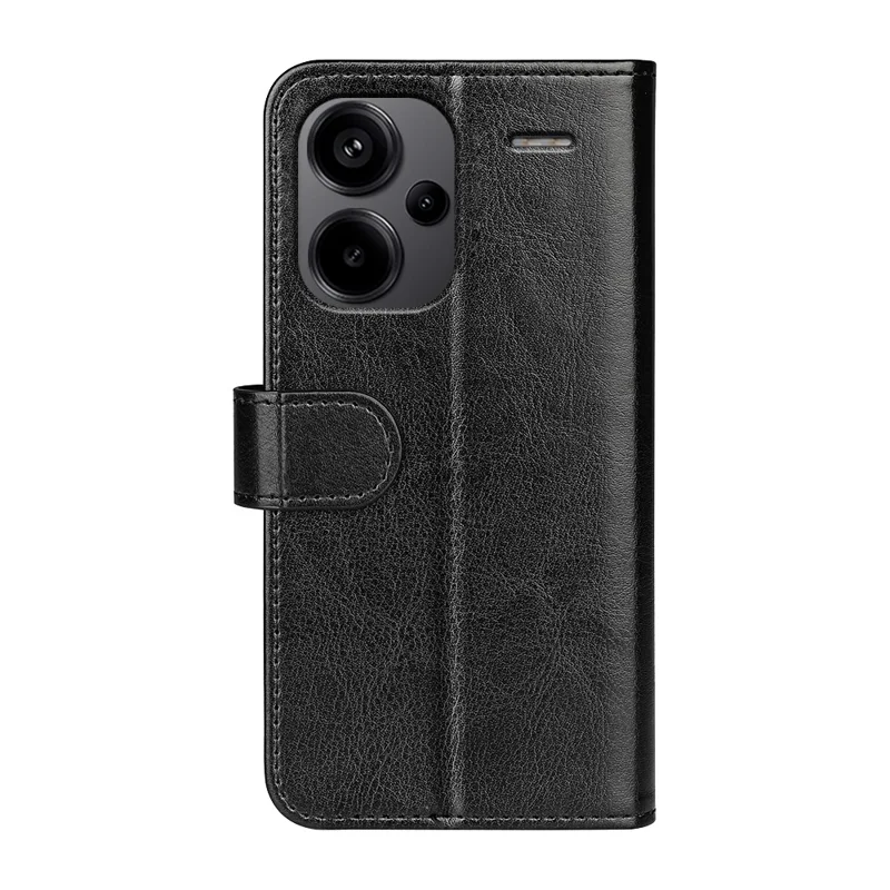 Étui pour Xiaomi Redmi Note 13 Pro+ 5G en cuir PU avec fermoir magnétique - Noir