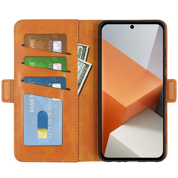 Funda para Xiaomi Redmi Note 13 Pro+ 5G, protección contra caídas, cartera de piel, soporte, funda para teléfono celular - Amarillo