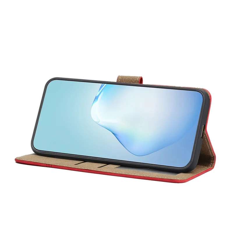 For Samsung Galaxy S24 Case Skin-Touch Stand Wallet Leather Cover - Brown