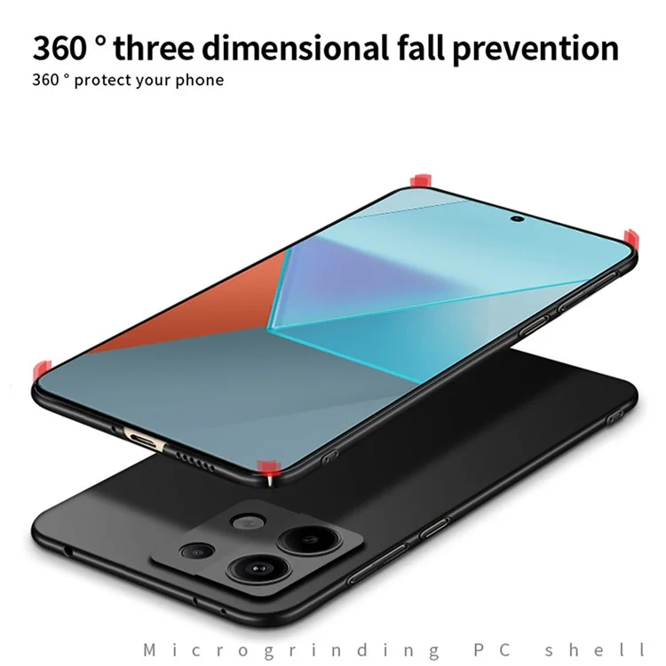 MOFI Shield Matte Series per Xiaomi Redmi Note 13 Pro 4G / Poco M6 Pro 4G Custodia Rigida in PC Copertina per Telefono - Nero