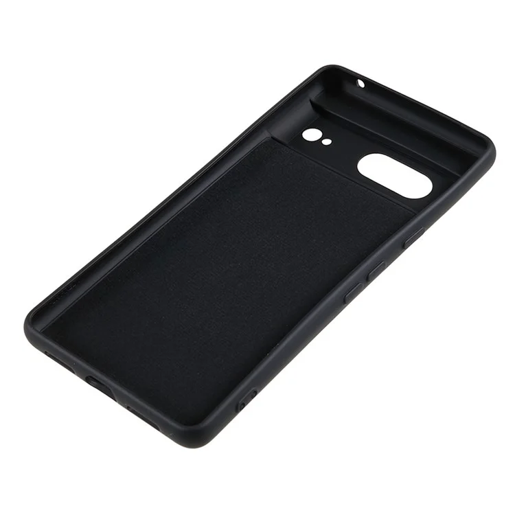 Per Google Pixel 8 Case Fibra Fodera Rubberized TPU Anti-scratch Phone Cover Back Shell - Nero