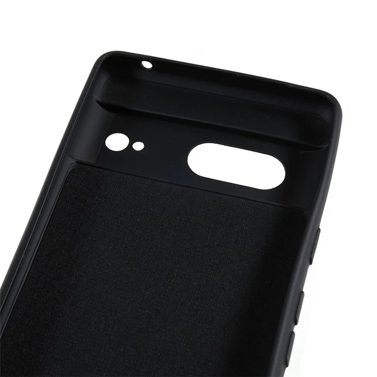 Per Google Pixel 8 Case Fibra Fodera Rubberized TPU Anti-scratch Phone Cover Back Shell - Nero