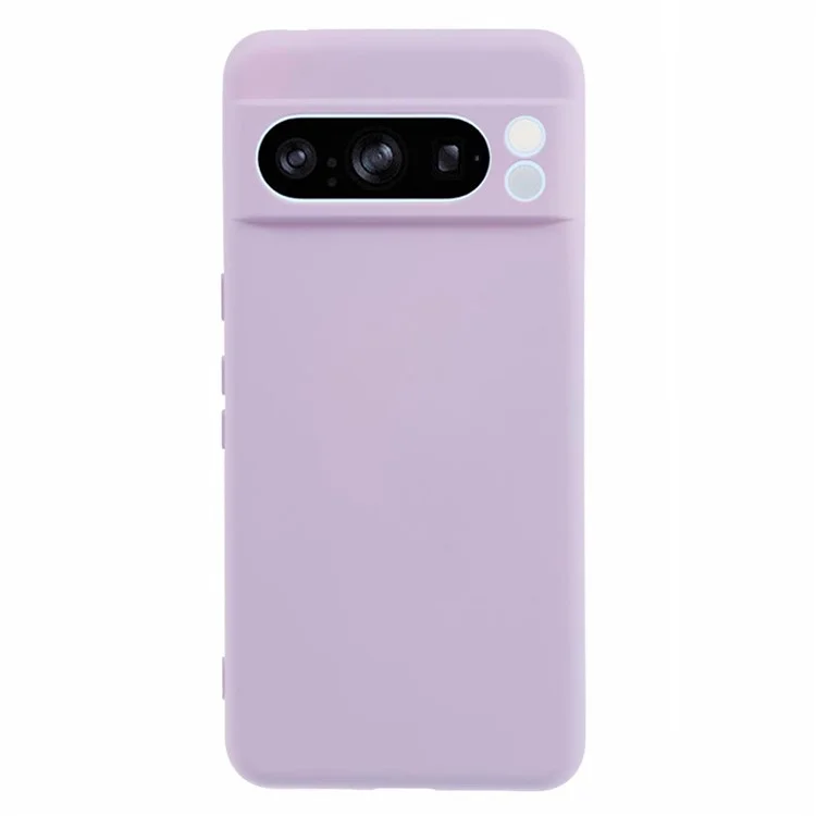 For Google Pixel 8 Pro TPU Case Fiber Lining Rubberized Phone Cover - Purple