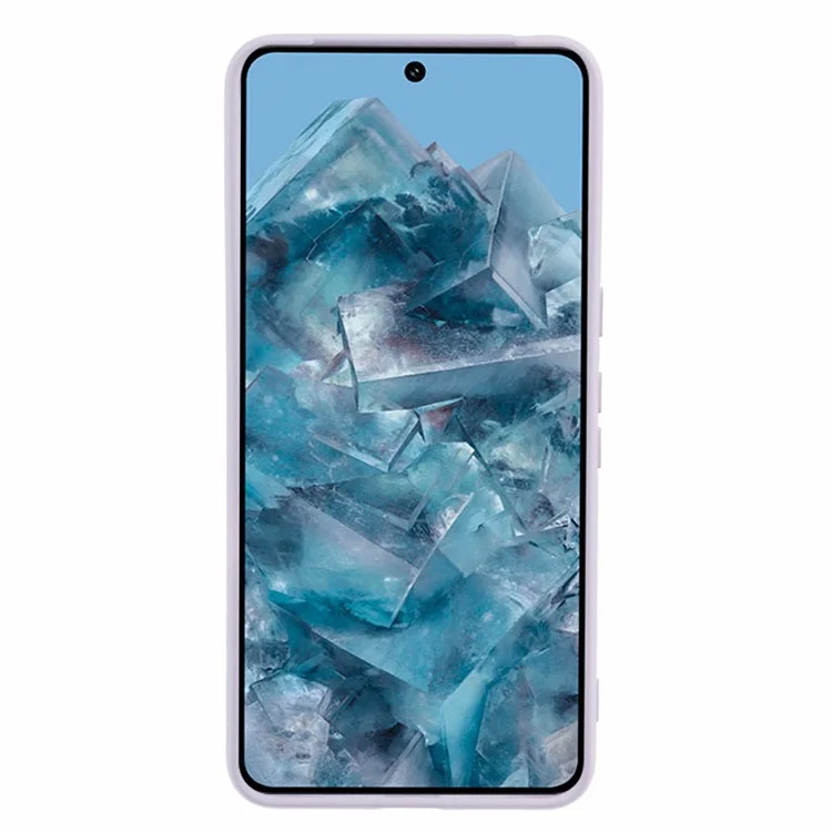For Google Pixel 8 Pro TPU Case Fiber Lining Rubberized Phone Cover - Purple