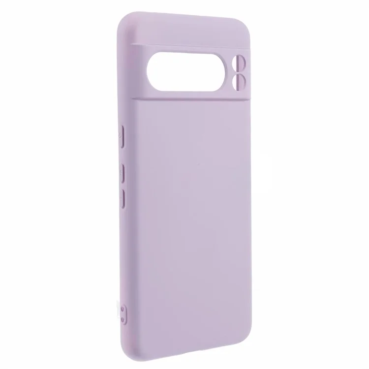For Google Pixel 8 Pro TPU Case Fiber Lining Rubberized Phone Cover - Purple