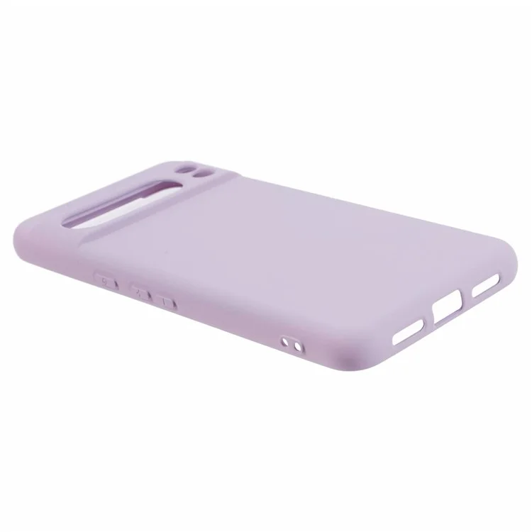 For Google Pixel 8 Pro TPU Case Fiber Lining Rubberized Phone Cover - Purple