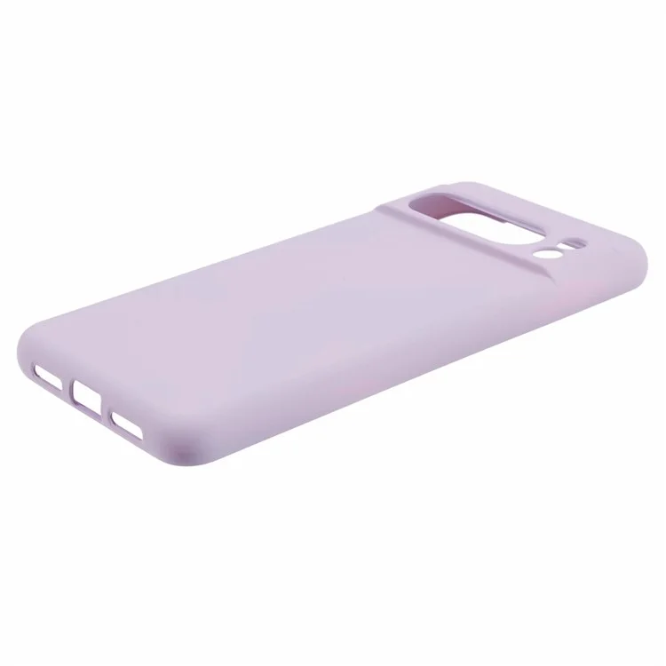 For Google Pixel 8 Pro TPU Case Fiber Lining Rubberized Phone Cover - Purple