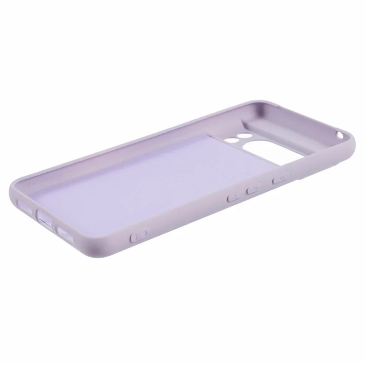 For Google Pixel 8 Pro TPU Case Fiber Lining Rubberized Phone Cover - Purple